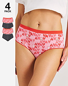 Pretty Secrets (4 Pack) Micro Midi Brief Knickers