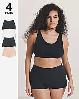 Pretty Secrets (4 Pack) Cotton Comfort Short Knickers