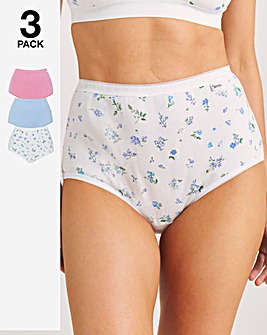 Slimma (3 Pack) Cotton Full Brief Knickers