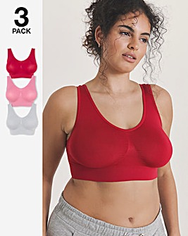 Pretty Secrets (3 Pack) Comfort Tops Red Multi