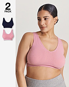 Pretty Secrets (2 Pack) Animal Knitted Padded Comfort Tops Navy/Pink