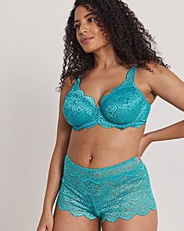 Pretty Secrets Mila Lace Short Knicker Teal