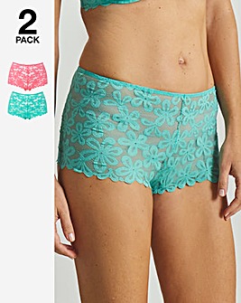 Pretty Secrets (2 Pack) Daisy Lace Shorts