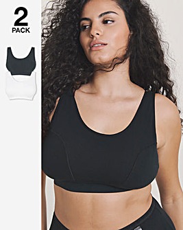 Slimma (2 Pack) Comfort Tops White/Black