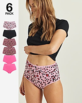 Pretty Secrets (6 Pack) Cotton Full Fit Brief Knickers