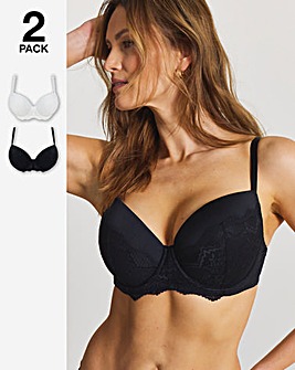 Pretty Secrets 2 Pack Boost Plunge Bras B-F