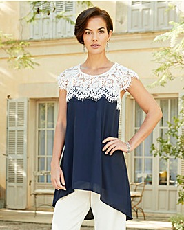 joanna hope lace applique dress