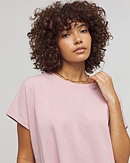 Pink Slouchy Dip Back T-Shirt