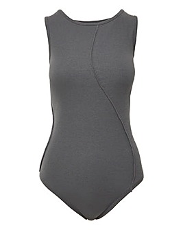 Grey Overlock Rib Body
