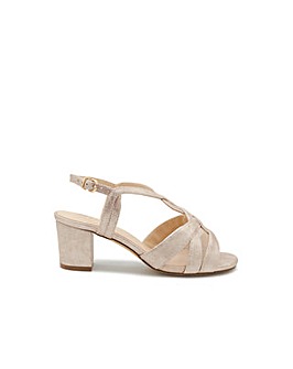 Paradox London Narelle Wide Fit Nude Heels