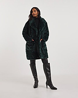 Green Premium Teddy Fur Coat