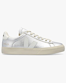 Veja Campo Chromefree Leather Silver White Trainers