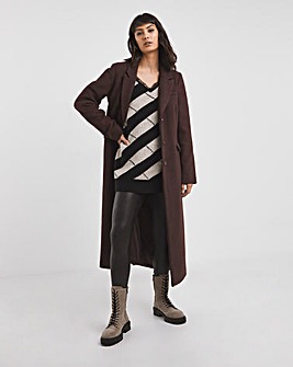 Plum Slim Longline Coat