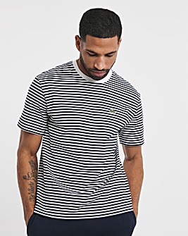 Lacoste Classic Short Sleeve Stripe T-Shirt - Navy/ White