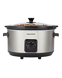 Morphy Richards 461013 6.5 Litre Brushed Stainless Steel Ceramic Slow Cooker