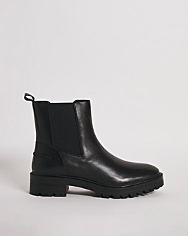 Leather Chunky Chelsea Boot E Fit