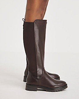 Leather High Leg Boot E Fit Standard Calf