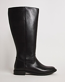 Leather High Leg Boot E Fit Super Curvy Calf