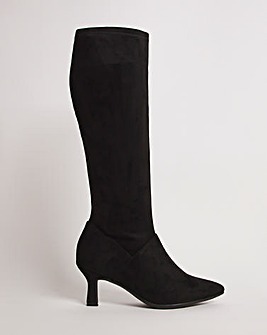 Kitten Heel High Leg Boot E Fit Standard Calf