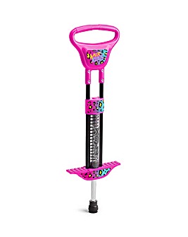 Xootz Rider LED Pogo - Pink Leopard