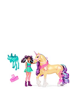 Unicorn Academy Small Ava Doll and Plant Magic Leaf