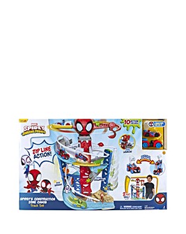 Marvel Spidey and His Amazing Friends Construction Zone Chaos Race Track Set