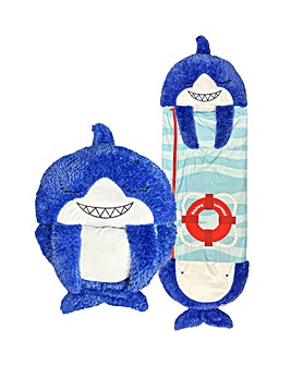 Happy Nappers Blue Shark Plush Sleeping Bag