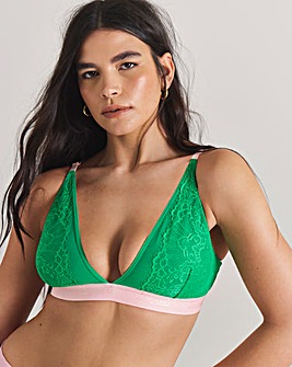 Lemonade Dolls Synergy Lace Bralette (C-D) Emerald/Pink