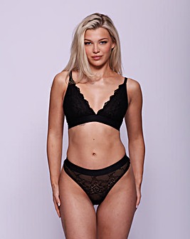 Lemonade Dolls Signature Lace Bralette (A-D) Black