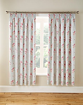 Penelope Thermal Pencil Pleat Lined Curtains And Tie Backs