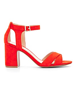 orange heels wide fit