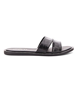 Nevada Classic Mule Flat Sandal Extra Wide EEE Fit