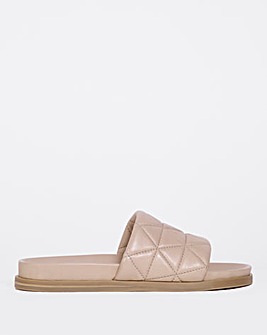 Leather Quilted Mule Sandal EEE Fit