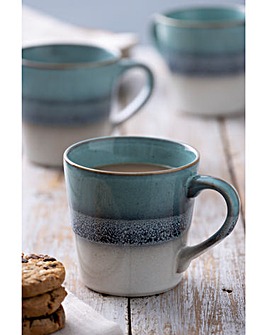 Mason Cash Reactive Fade Set of 4 Mugs Blue