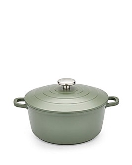 Morphy Richards Cast Aluminium 24cm Green Casserole Dish