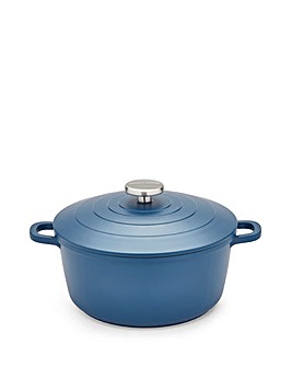 Morphy Richards Cast Aluminium 24cm Blue Casserole Dish