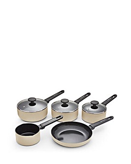 Morphy Richards Recycled Aluminium Cream 5 Piece Pan Set