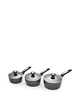 Morphy Richards Forged Aluminium 3 Piece Saucepan Set