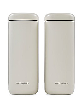 Morphy Richards Set of 2 Large Canisters - Cream