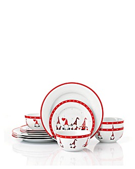 Waterside Nordic Gnome 12 Piece Dinner Set