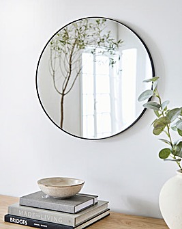 Black Round Wall Mirror