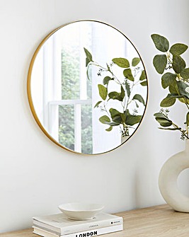 Gold Round Wall Mirror