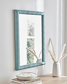 Duck Egg Blue Twisted Wall Mirror