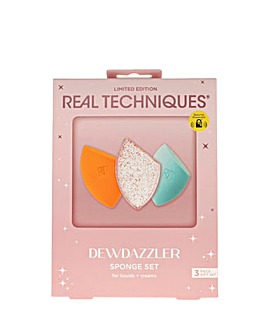 REAL TECHNIQUES DEWDAZZLER SPONGE SET FOR LIQUIDS & CREAMS 3PC