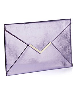 Metallic Envelope Clutch Bag