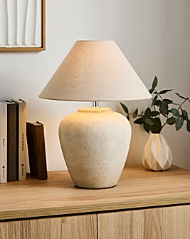 Nolan Cream Ceramic Urn Table Lamp