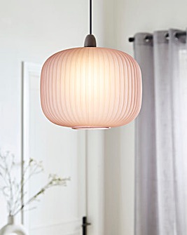 Nora Matt Blush Glass 20cm Pendant Shade