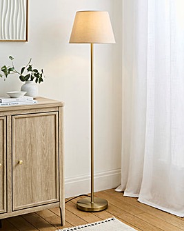 Owen Cream and Brass Floor Lamp