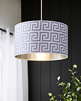 Joanna Hope Greek Key 35cm Shade with Silver Lining
