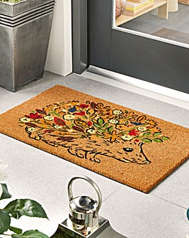 My Mat Floral Hedgehog Coir Doormat